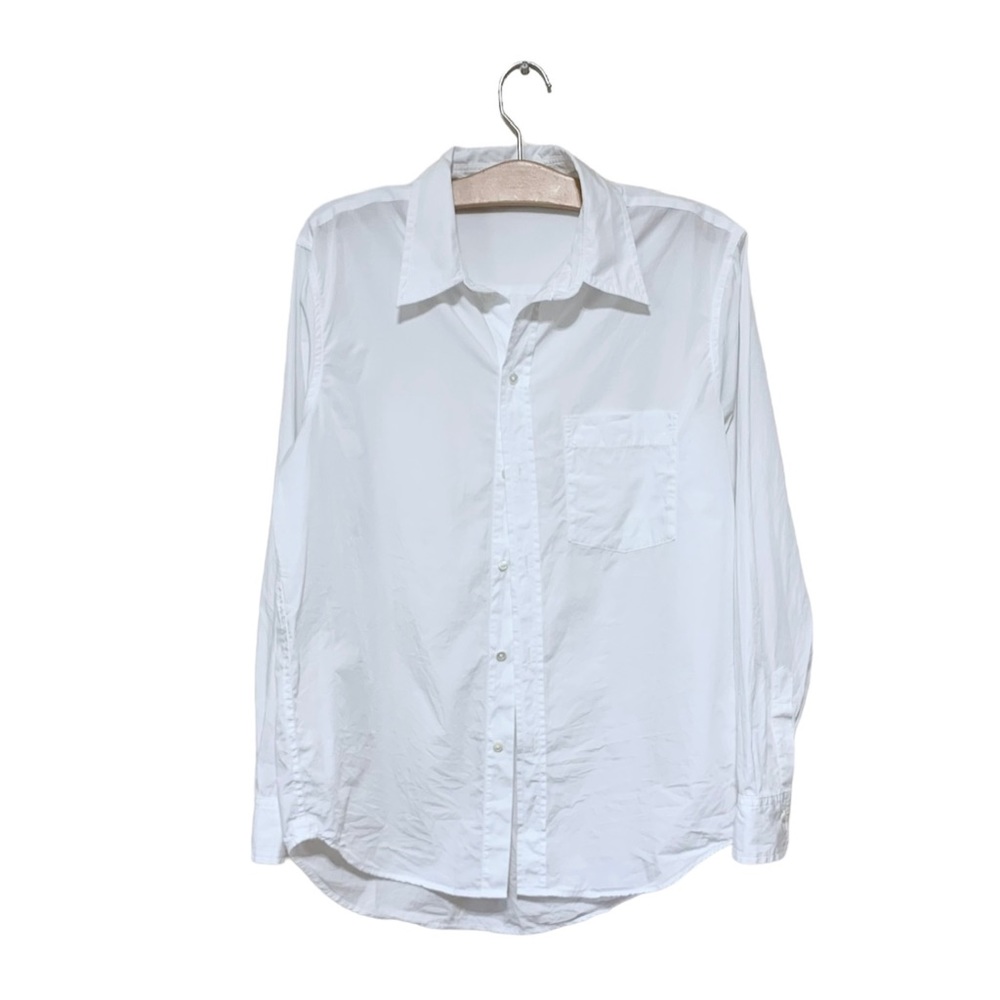 Aritzia Babaton Women’s Crisps Whit Button Down Longsleeves Relaxed Fit XS